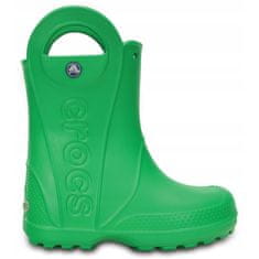 Crocs Dežni škornji zelena 33 EU Handle Rain Boot Kids