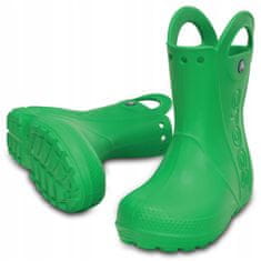 Crocs Dežni škornji zelena 33 EU Handle Rain Boot Kids