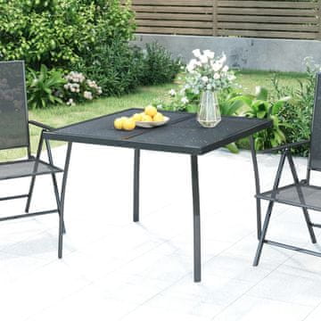 Vidaxl vidaXL Vrtna miza antracit 100x100x72 cm jeklena mreža