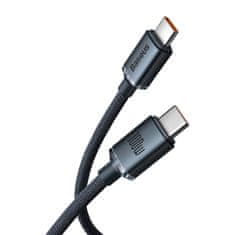 BASEUS Crystal Shine kabel USB-C na USB-C, 100 W, 2 m (črn)
