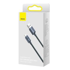 BASEUS Crystal Shine kabel USB na USB-C, 100 W, 1,2 m (črn) - odprta embalaža
