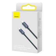BASEUS Crystal Shine kabel USB-C na USB-C, 100 W, 2 m (črn)