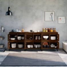 Vidaxl Komoda 3 kosa rjav hrast 60x35x70 cm inženirski les