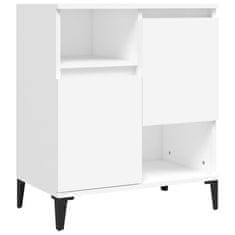 Vidaxl Komoda 3 kosa bela 60x35x70 cm inženirski les