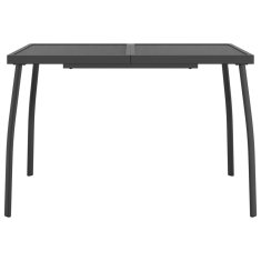 Vidaxl Vrtna miza antracit 110x80x72 cm jeklena mreža