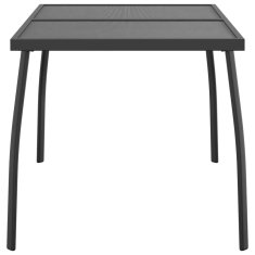 Vidaxl Vrtna miza antracit 110x80x72 cm jeklena mreža