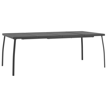 Vidaxl Vrtna miza antracit 200x100x72 cm jeklena mreža