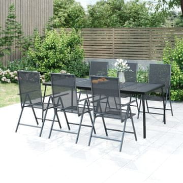 Vidaxl vidaXL Vrtna miza antracit 200x100x72 cm jeklena mreža
