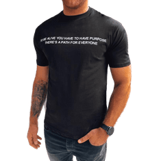 Dstreet Moška majica s potiskom PURPOSE črna rx5194 M