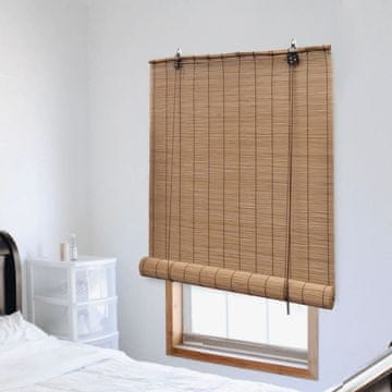Vidaxl vidaXL Bambusova rolo zavesa, 140 x 220 cm, rjava