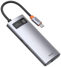BASEUS CAHUB-CW0G priklopna postaja 6v1, USB Type-C, siva