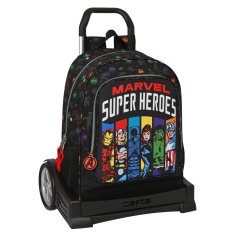 Super Heroes šolski nahrbtnik, s kolesi, 32 x 42 x 14 cm