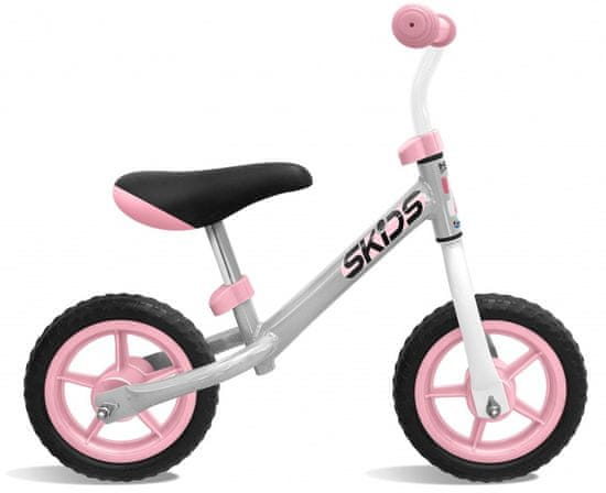 Skids Control otroško ravnotežno kolo, 10", sivo/roza