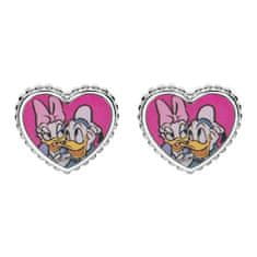 Disney Romantični srebrni uhani Donald in Daisy Duck ES00031SL
