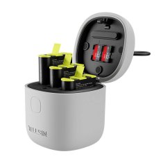 TELESIN Allin Box vodoodporen trikanalni polnilec + 3 baterije za GoPro Hero 10 / 9 (GP-BTR-906-GY-B)