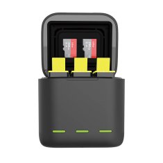 TELESIN trikanalni polnilec + 3 baterije za GoPro Hero 10 / 9 (GP-BNC-902-B)