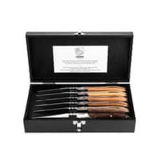Laguiole LUXURY LINE Set nožev za zrezke - Mixed wood (6 kom)