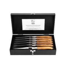Forged Laguiole LUXURY LINE Set nožev za zrezke - Olive (6 kom)