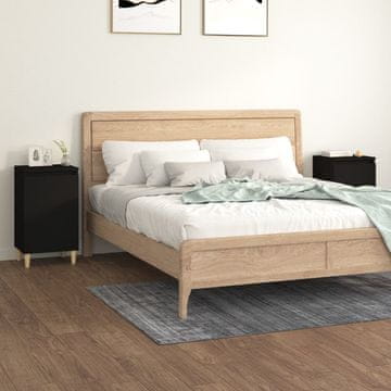 Vidaxl vidaXL Nočne omarice, komplet 2 kosov, črne, 40x35x70 cm
