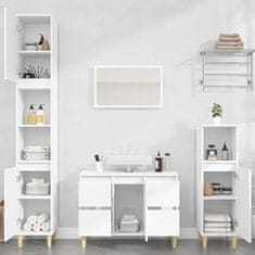 Vidaxl Omarica za umivalnik bela 80x33x60 cm inženirski les