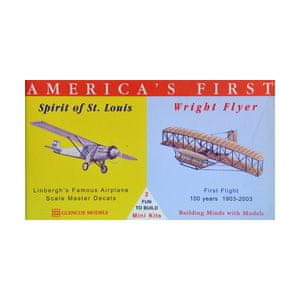 shumee Plastični model - Prva ameriška letala - Spirit of St Louis / Wright Flyer - Modeli Glencoe (2 kosa)