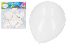 Napihljiv balon 30 cm - komplet 10 balonov, bel