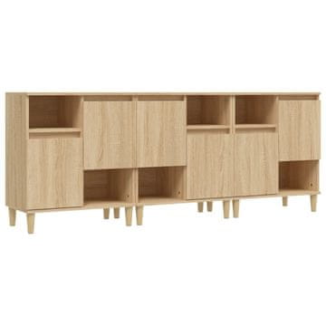 Vidaxl Komoda 2 kosa dimljeni hrast 60x35x70 cm inženirski les