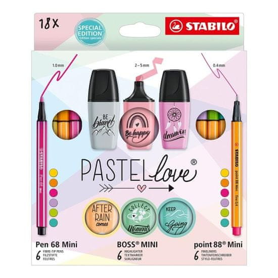 Stabilo Pastellove - linerji, markerji, označevalniki 18 kosov