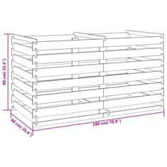 shumee Lesen kompostnik impregnirana borovina 160x80x58 cm