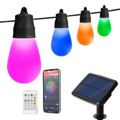 GARDEN OF EDEN Zunanji solarni RGBIC smart bluetooth 15 LED niz 6,5m