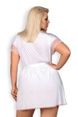 Obsessive Ženska erotična halja, bela, L/XL
