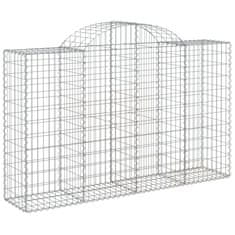 Vidaxl Obokane gabion košare 30 kosa 200x50x120/140cm pocinkano železo
