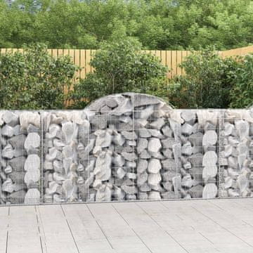 Vidaxl vidaXL Obokasta gabionska košara 200x50x100/120 cm pocinkano železo
