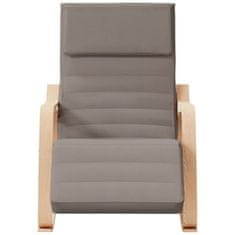Vidaxl Gugalni stol taupe blago