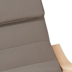 Vidaxl Gugalni stol taupe blago