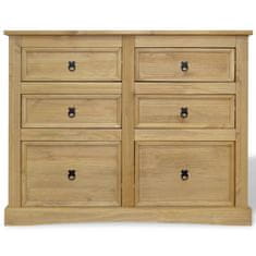 Vidaxl Komoda mehiška borovina Corona Range 110x43x81 cm