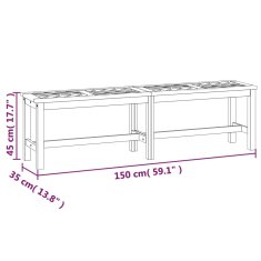 Vidaxl Vrtna klop 150 cm trden akacijev les