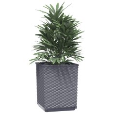 Vidaxl Cvetlično korito 2 kosa modro sivo 30x30x37 cm polipropilen