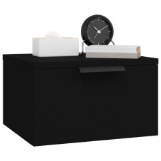 Vidaxl Stenska nočna omarica 2 kosa črna 34x30x20 cm