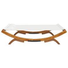 Vidaxl Zunanja postelja 165x188,5x46 cm trden les krem