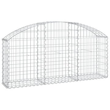 Vidaxl Obokana gabionska košara 150x30x60/80 cm pocinkano železo