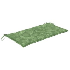 Vidaxl Blazina za vrtno klop vzorec listov 100x50x7 cm oxford tkanina