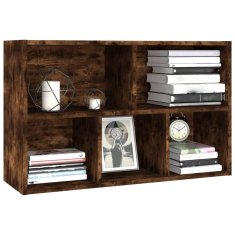 Vidaxl Knjižna omara/komoda dimljen hrast 50x25x80 cm inženirski les