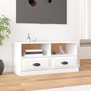 Vidaxl vidaXL TV omarica visok sijaj bela 93x35,5x45 cm
