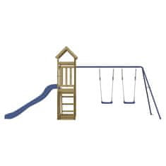 Vidaxl Zunanje igralo impregnirana borovina