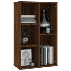 Vidaxl Knjižna omara/komoda rjavi hrast 50x25x80 cm inženirski les