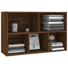 Vidaxl Knjižna omara/komoda rjavi hrast 50x25x80 cm inženirski les