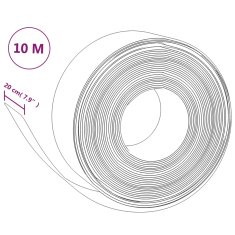 Vidaxl Vrtna obroba 4 kosa rjavi 10 m 20 cm polietilen