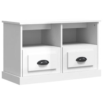 Vidaxl TV omarica visok sijaj bela 80x35x50 cm inženirski les