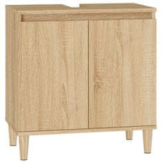 Vidaxl Omarica za umivalnik sonoma hrast 58x33x60 cm inženirski les